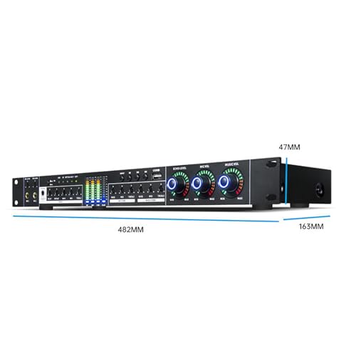 Supresor Digital de Retroalimentación Profesional con DSP y Reverberación, Supresión Automática de Silbidos y Aumento de Transmisión de Sonido de 5 a 14 dB, Anti-Retroalimentación Automática para Salas de Música y Escenarios miniatura 5