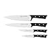 Lagostina Iceforce, Set Coltelli da Cucina, 4 Coltelli in Accaio Inox con Lama Raffreddata, Confezione con Coltello Chef 20 cm, Per affettare 20 cm, Spelucchino 9 cm e Multiuso 11 cm
