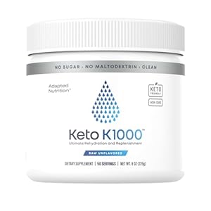 Hi-Lyte K1000 Electrolytes Powder Mix Unflavored Keto & Performance, 50 Servings