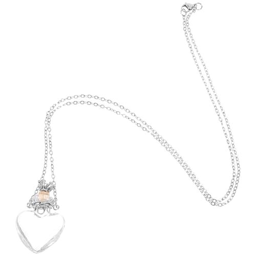 ifundom Collar Vial Corazón Transparente con Colgante Frasco de...