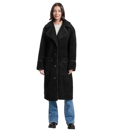 Amazon.com: UGG Women's Sema Uggfluff Coat Coat, Black, XS