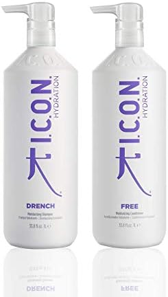K I.C.O.N Drench Shampoo 33.8oz + Free Conditioner 33.8oz (Combo Set) by USA