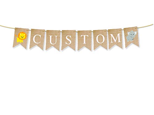 Swanky Party Box | Safari Personalized Banner | Custom Birthday Party or Baby Shower Decoration