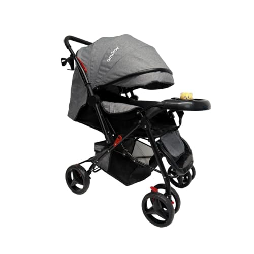 Amulay Carriola Reversible Plegable Ultra Ligera Tilo – Con Sombrilla Ajustable, Ruedas con Freno y Amortiguación, Arnés...