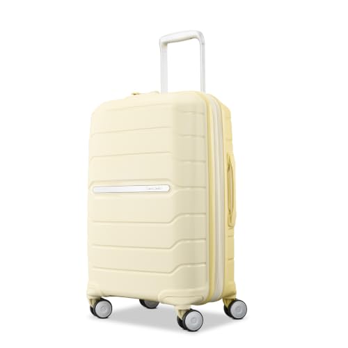 Image of Samsonite Freeform Hardside Carry-On Luggage with Spinner Wheels - Hardshell Suitcase - TSA, Airline-Approved - Expandable Hard Shell, Smooth Rolling Wheels for Lightweight Travel - Electric Yellow