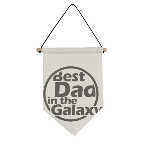 Drapeau Best Dad in the Galaxy toile suspendue décoration bureau et salon