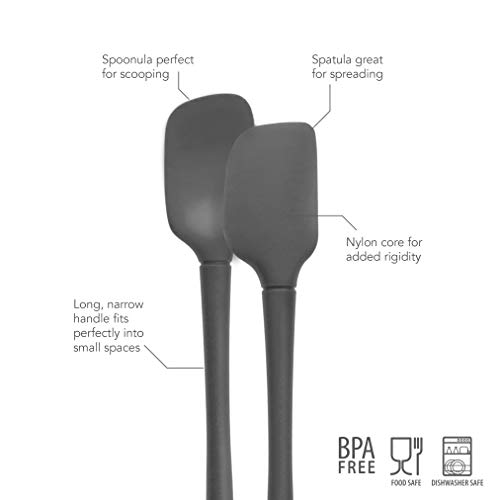 Tovolo 81-17030C Flex-Core Mini Kitchen Utensil Set Of 2, Heat-Resistant & Bpa-Free Silicone Spatula & Spoonula thumb #1