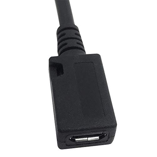 AFUNTA USB 2.0 Micro 5 Pin Female to Standard USB Male Extension Cable for Data Transfer -5 inch
