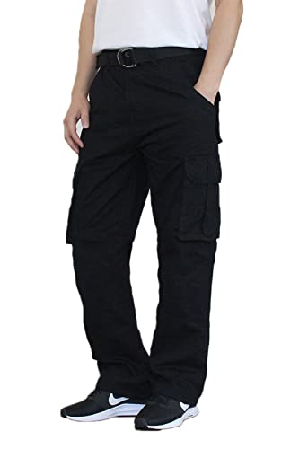 AIRNINE Men's Camo Cargo Pants with Belt (28 to 44)