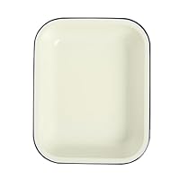 Wiltshire Enamel Oblong Pie Dish, 1.5 Litre – White and Blue Baking Tray and Pie Pan, Oven to Table Bakeware
