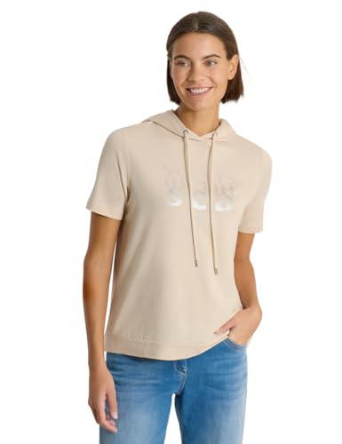 Cecil Hoodie Shirt mit Wording Pearl beige XXL – Ansicht 1