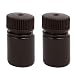 New Lon0167 2pcs 25ml Featured Big Mouth Laboratory reliable efficacy Reagent Bottle Sealling Bottle Brown(id:d8f c9 0e 566)