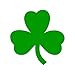 2" SHAMROCK CLOVER GREEN reflective vinyl decal sticker for any smooth surface such as hard hats helmet windows bumpers laptops or any smooth surface.