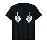 Skeleton Hands on Boobs Funny Spooky Halloween Costume T-Shirt