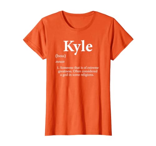 Kyle Definition Personalized Name Costume for Kyle T-Shirt, Women, Orange, 3X-Large
