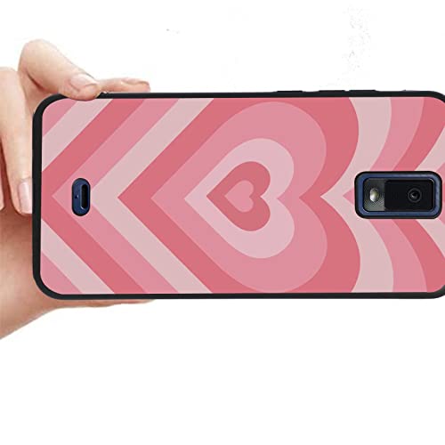 Designed For Blu View 3 View 3 (B140Dl) Case, Pink Love Heart Coffee Latte Swirl Valentines Romantic Designed For Blu Case Women Girls, Soft Silicone Case For Blu #TOP2