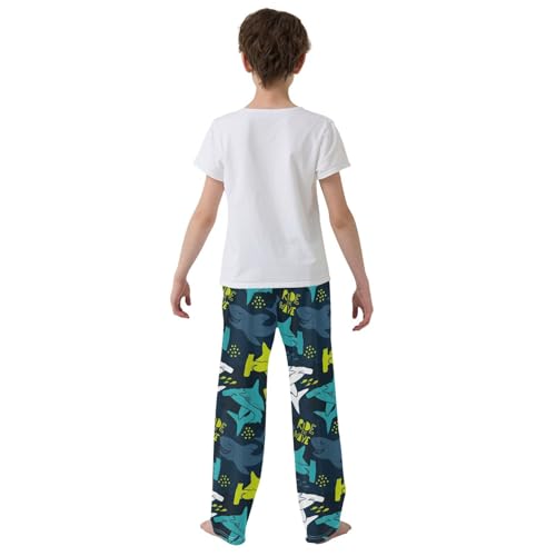 Sharks Grunge Modern Boys Pants for Kids Jogger Pants with Pockets S-XL3
