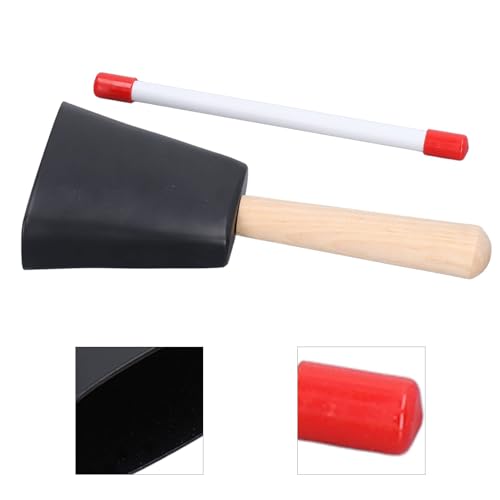 Metal Cow Bell, Cowbells Noise Makers with Wood Handle Hand Percussion Cowbell with Wooden Stick for Drum Set Sports, Home, Farm - Image 4