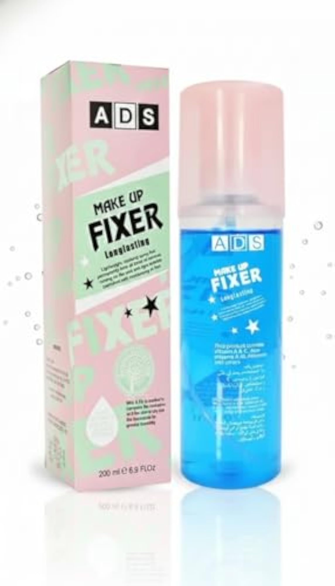 ADS Make Up Fixer Longwear Setting Spray, Blue Liquid