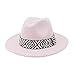 Produktbild YFZCLYZAXET Sonnenhut Strohhut Hut Damen Hut Frauen Hüte Für Männer Neue Frauen Männer Trilby Hut Vintage Herbst Winter Panama Mütze Jazz Hat-Rosa_58Cm