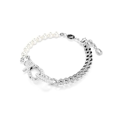Swarovski Dextera Bracelet, Pavé, Crystal Pearl, Clear, Rhodium Finished2