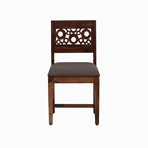 Image of SHRI MINTU'S ART Sheesham Wood Dining Table 4 Seater | Four Seater Dinning Table with 4 Chairs for Home | Chairs with Cushion | Dining Room Sets for Kitchen & Restaurants | Rosewood, Walnut Finish