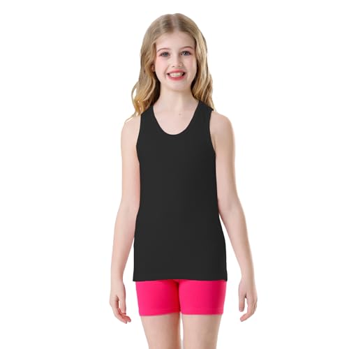 Juephe Soft Undershirt Tank Top Cotton Undershirt Sleeveless Shirts For Kids Girls Or Boys Black thumb #1