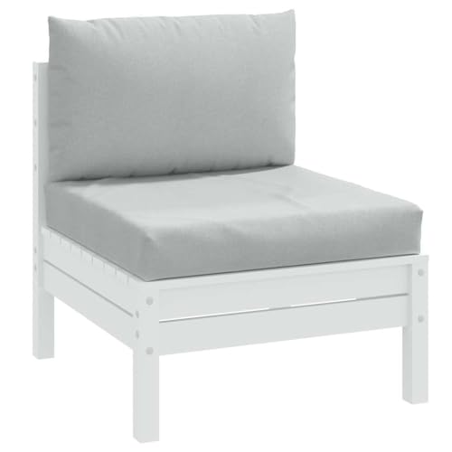 Coussin de palette gris clair mélangé 60x60 cm assise et dossier rembourré