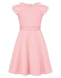 GRACE KARIN Girls Pink Summer Dress Girls' Formal Party Dresses Little Girl Easter Spring Dress Size 6