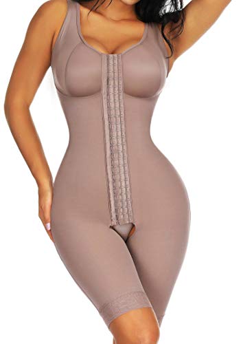 FeelinGirl Women's Open Bust Tummy Control Shapewear Thong High Waist Ladies Bodysuits