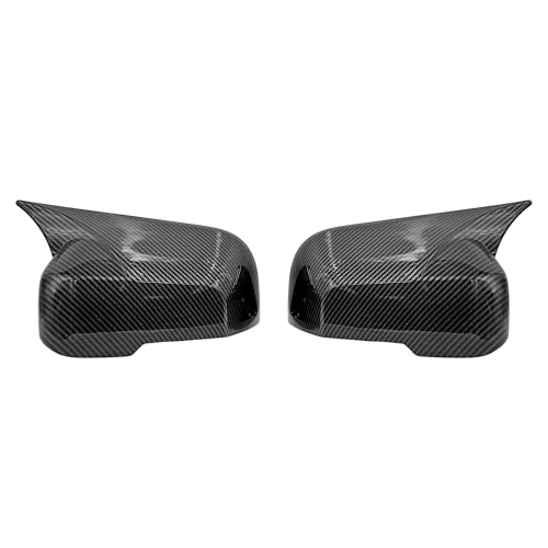 Image of KMH Batman Style Car Mirror Covers Compatible with Mahindra Scorpio N - Car Accessories (Carbon Fiber) Set 2 Pcs