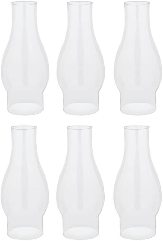 Miniatura 2 de Ciata Lámpara de aceite, vidrio, lámpara de chimenea de huracán victoriano de repuesto, pantalla de lámpara de chimenea de vidrio transparente
