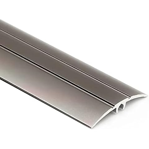 Floor Transition Strip Transition Strip Flooring Snap Track, Durability Repair Gaps Tile Edging Trim Strip for Flooring Connection, Height Within 5/8" (1.5cm) (Color : Dark Gray) Cover