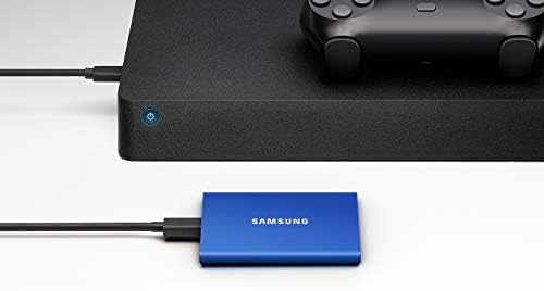 Samsung T7 1TB Portable, Blue, up to 1050MB/s, USB 3.2 Gen2, Gaming, Students & Professionals, External Solid State Drive (MU-PC1T0H/AM) [Canada Version] — view 9