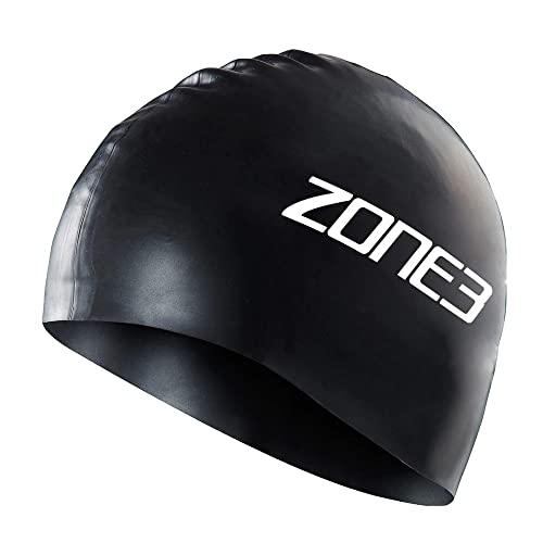 ZONE3 Men's and Women's Silicone Swim Cap - 48g (Black)