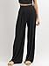 Womens Palazzo Flowy Wide Leg Pants Casual Summer Beach Vacation Pleated Yoga Trouser Resort Wear Pajamas Sweatpants Spring Woman Elastic High Waisted Loose Fit Airport Travel Lounge Pant Comfy 2025