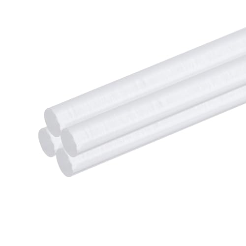 MECCANIXITY 4pcs Acrylic Round Rods 1/8" x 12" Clear Acrylic Dowel Rods Sticks Plastic Sticks Strip for DIY Crafts Lighting Gardening Decorations - 3mm x 300mm
