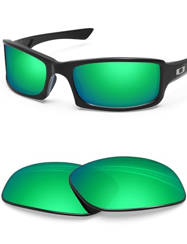 Image of BLAZERBUCK Polycarbonate Polarized Replacement Lenses for Oakley Fives Squared(4+1) OO9238 Sunglasses - Emerald Green AR Coated