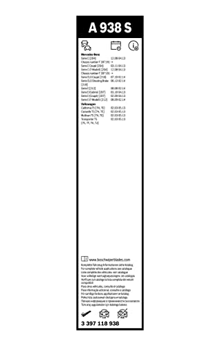 Bosch 3397118938 Aerotwin Oe Replacement Wiper Blades Driver & Passenger Side thumb #2