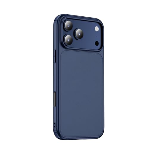Coque iPhone 17 antichoc transparente mate givrée bleu sans aimant