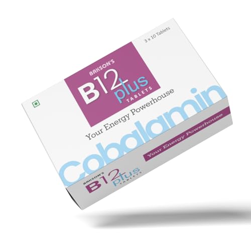 Image of Bakson's B12 Plus Tablet, 30 Tablets, 3 x 10 Tablets Pack