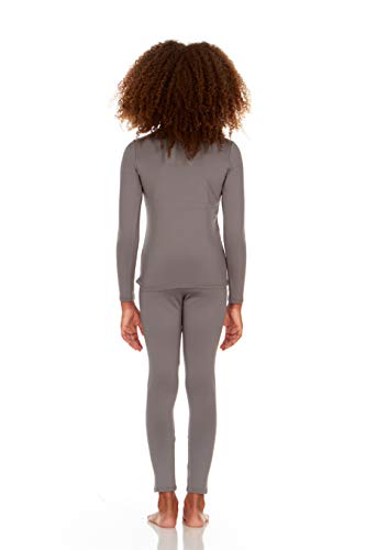 Thermajane Girls Thermal Underwear Set For Kids Long Johns Underwear Ultra Soft Winter Base Layer For Girls (Grey, Small) #TOP1