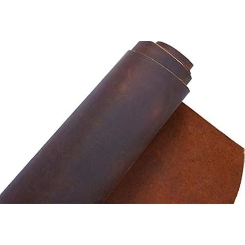 Rindsleder, Werkzeug Nähen Handwerk, Leder, quadratisch, 1,8-2,0 mm dick, Rindsleder, Hobby-Pferd, Handwerkskunst, Leder-Zubehör LEDERSTÜCKE … (Rotbraun, 12"x12") Cover