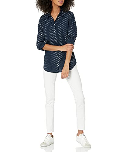 Image of Amazon Essentials Women's Regular-Fit Long-Sleeve Button-Down Cotton Poplin Shirt, Business Casual