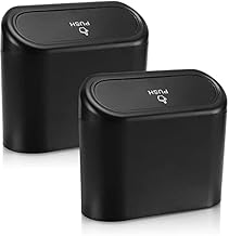 2 peça Lata de lixo para carro com tampa,Lixeira automotiva Lixeira para carro Lixeira Mini Lixeira para carro Lixeira para casa de escritórios