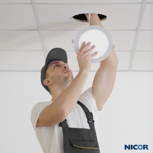 REL Series 4 in. Round White Canless LED Downlight in 3000K (REL411203KRDWH) by Nicor - Image 5