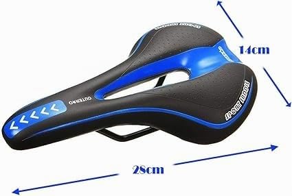 Sella per Bici,Bicicletta Sellino in Gel Adatto per Mountain Bike da Corsa Blu