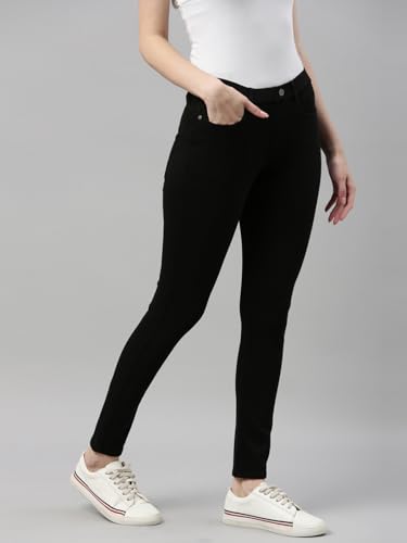 Image of GO COLORS Women Mid Rise Premium Straight Jeans