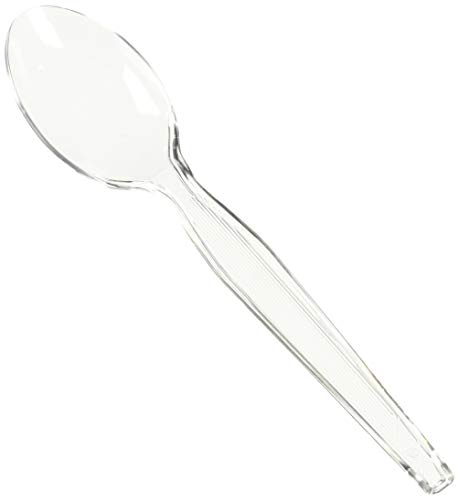 Georgia Pacific Dixie Full Size Heavy Duty Clear Plastic Teaspoon