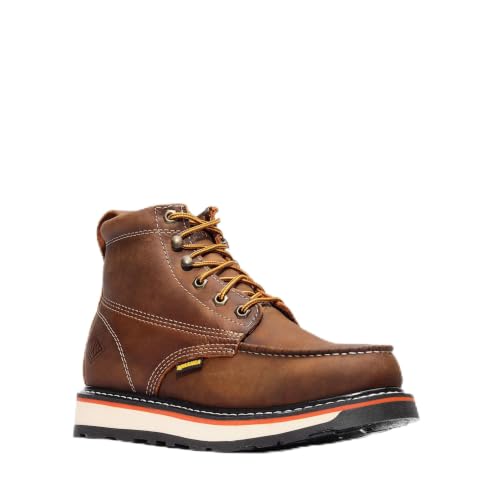 Image of Bonanza Boots FRONTIER DUAL 6 inch Moc Toe Work Boot - Premium Leather, Comfort Insole & Tough Wedge Outsole